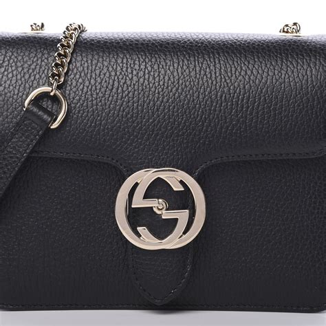 NEW Gucci Dollar Calfskin Small Interlocking G Shoulder Bag In 